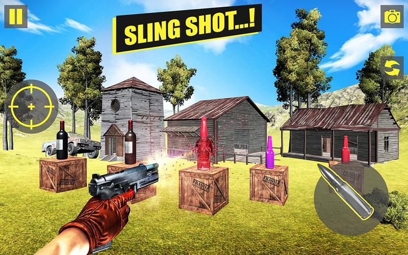 Real 3D Bottle Shooting Game स्क्रीनशॉट 0