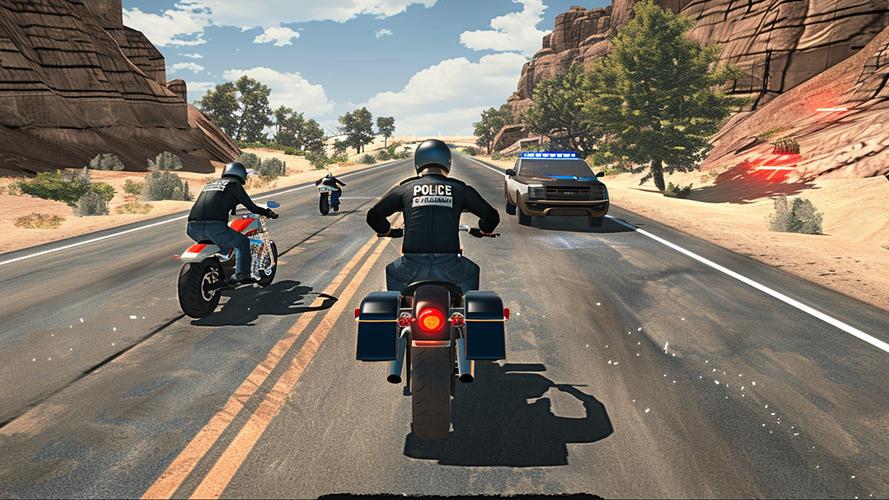 Police Bike Pursuit Highway Capture d'écran 0