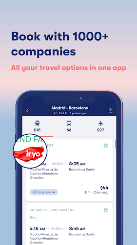 Omio: Train and bus travel app ภาพหน้าจอ 2