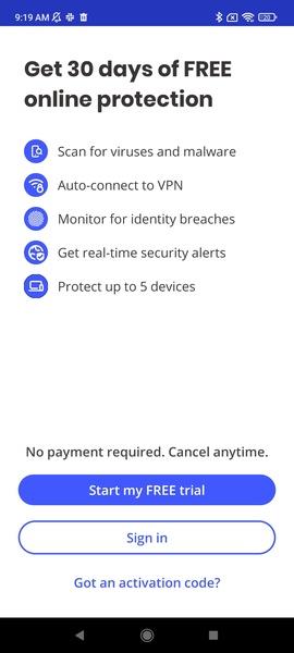 McAfee Security: Antivirus VPN ဖန်သားပြင်ဓာတ်ပုံ 1