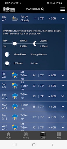 WCTV First Alert Weather 스크린샷 2