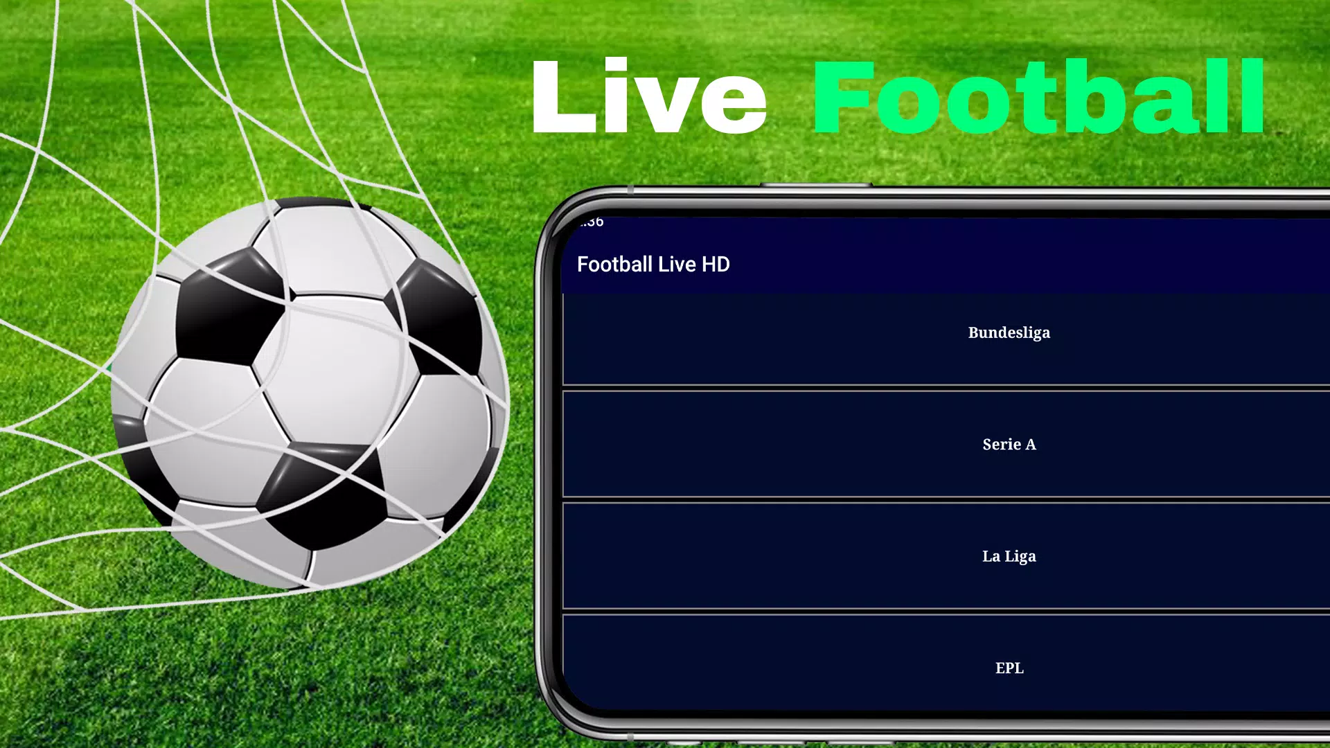 Football Live TV HD ဖန်သားပြင်ဓာတ်ပုံ 0