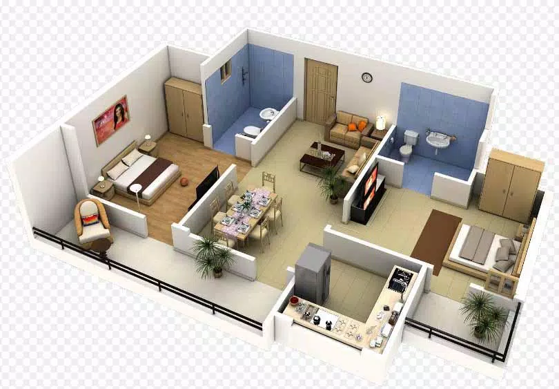 Schermata 3D small house design 0