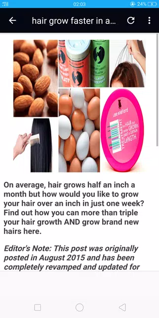 How to grow hair faster Capture d'écran 0