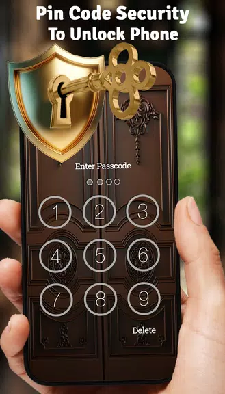 Vintage Door Lock Screen Captura de pantalla 1