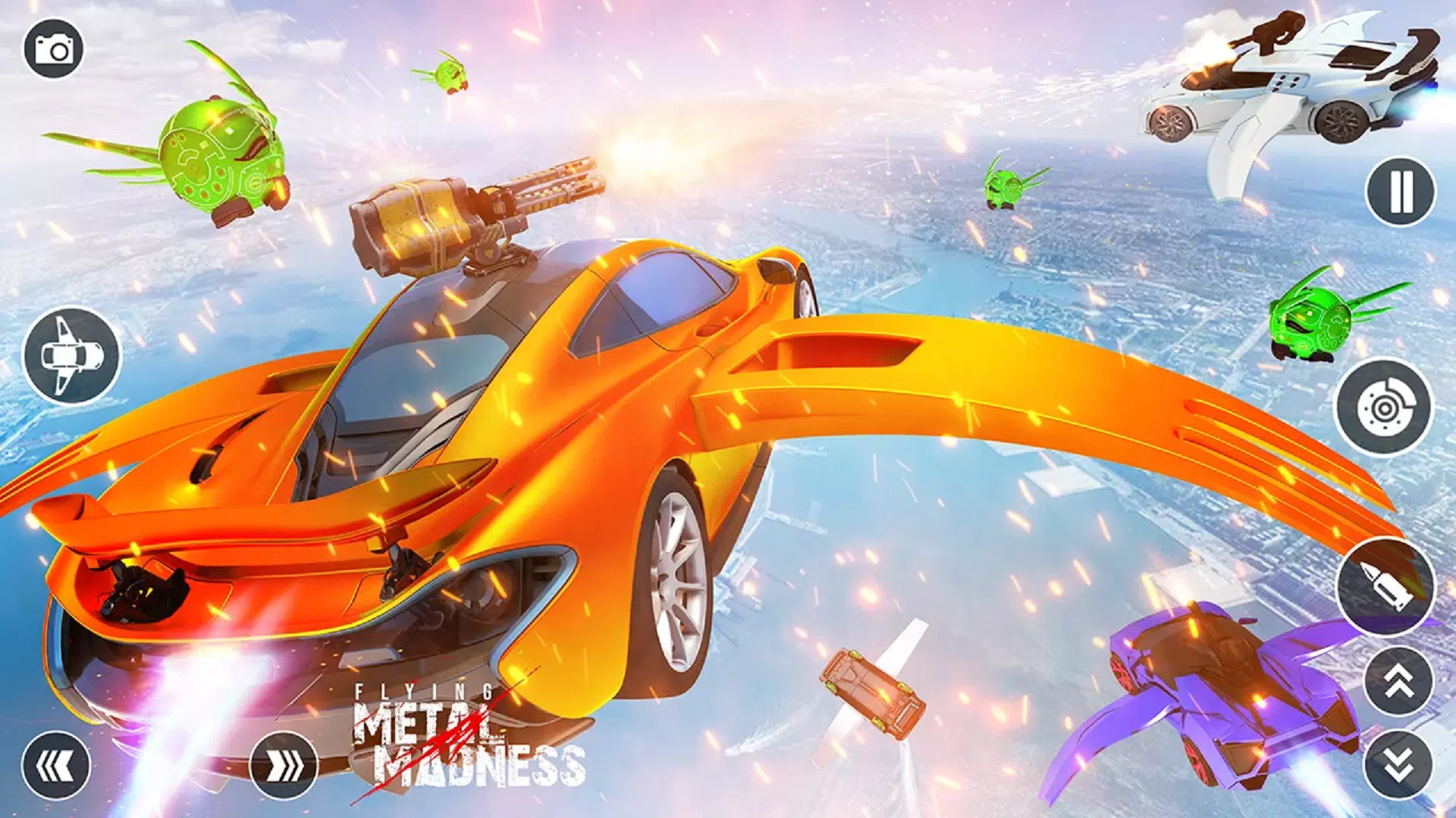 Flying Car Robot Shooting Game Ảnh chụp màn hình 2