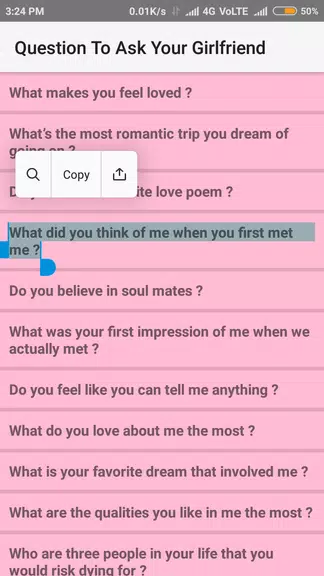 Questions To Ask Your Girlfrie Captura de pantalla 2
