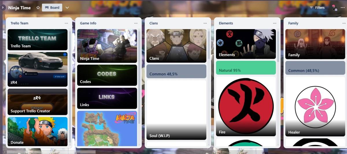Preview ng Ninja Time Trello Board