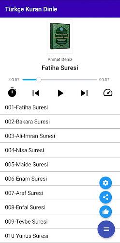 Türkçe Kuran Dinle-İnternetsiz Ảnh chụp màn hình 1