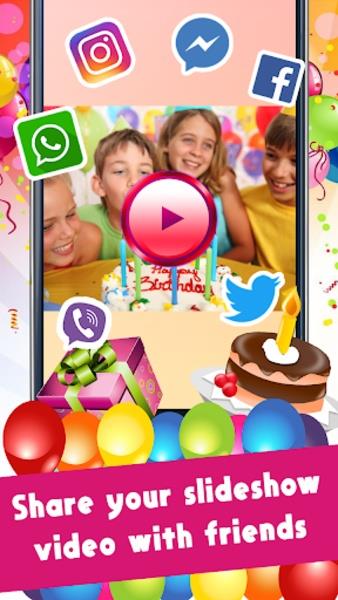 Happy Birthday Video Maker With Music And Photos スクリーンショット 1