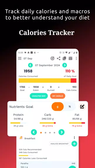 Food Tracker & Calorie Counter Capture d'écran 0