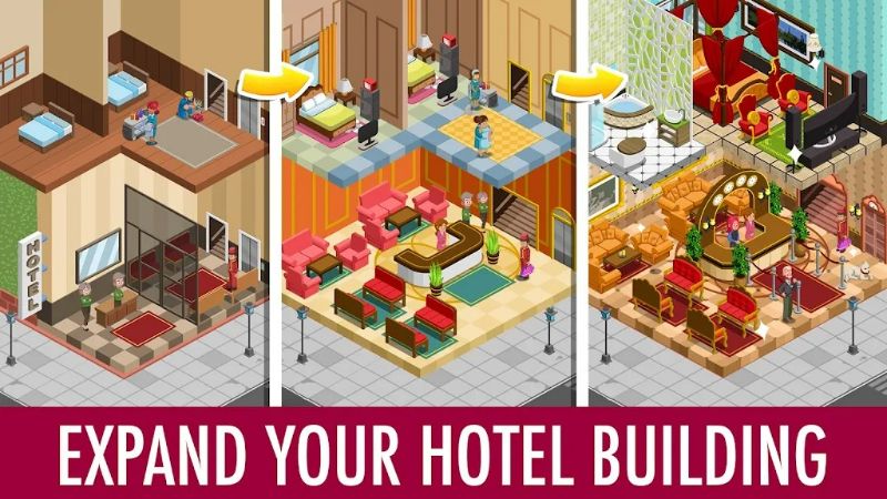 Hotel Tycoon Empire: Idle game स्क्रीनशॉट 3