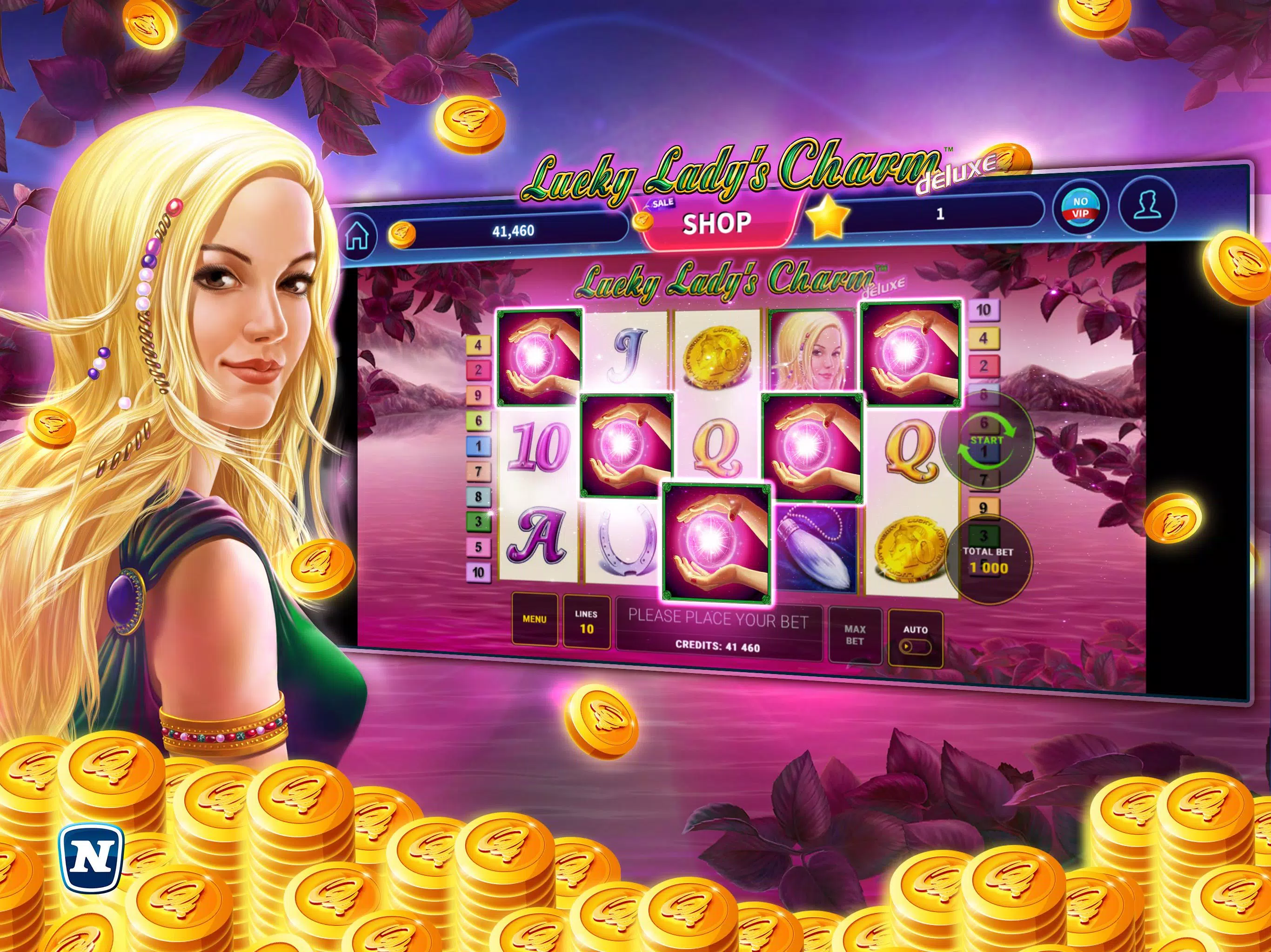 Lucky Lady's Charm Deluxe Slot Captura de pantalla 3