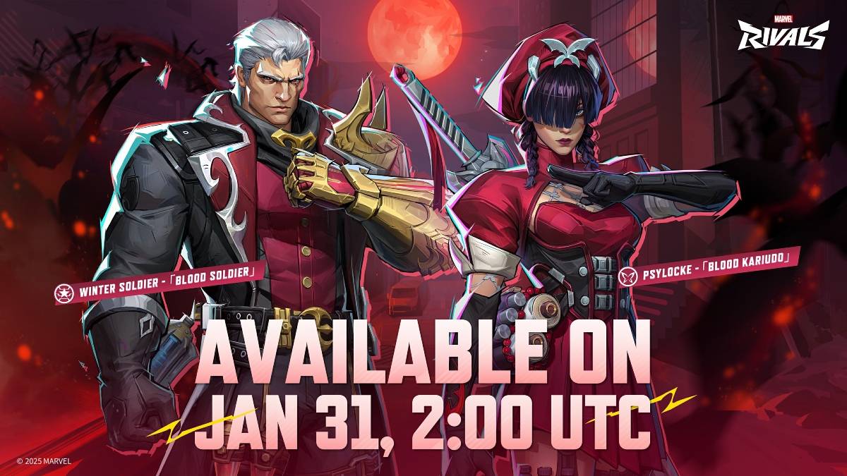 Bucky Blood Solider & Psylocke Blood Kariudo Skin от Marvel соперников с датой выпуска