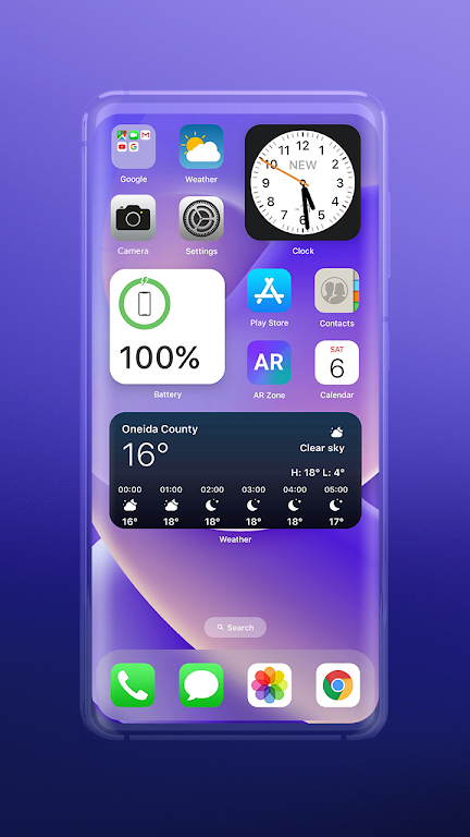 Schermata Widgets: ios 17 theme 0