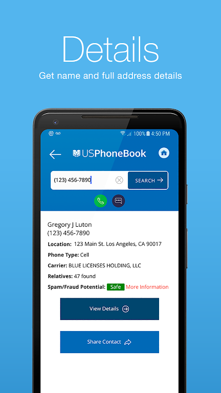USPhoneBook Ảnh chụp màn hình 3
