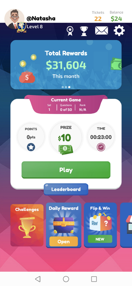 Play and Win-Win Cash Prizes! Captura de pantalla 0