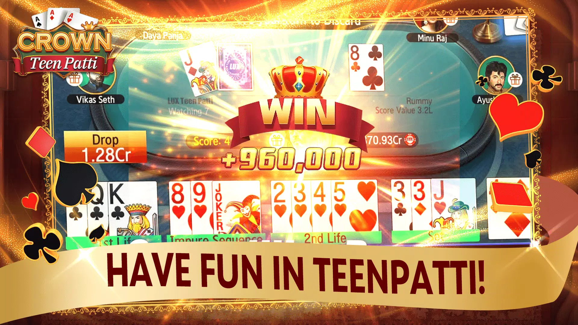 Teen Patti Crown ဖန်သားပြင်ဓာတ်ပုံ 0