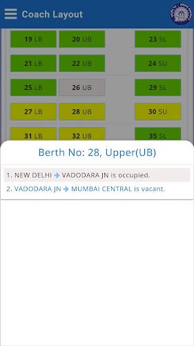 Rail Reservation Chart & PNR Captura de tela 3