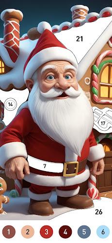 Christmas Color by Number Game Captura de pantalla 0