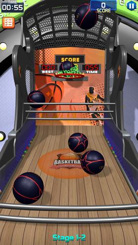Flick Basketball Stages Ekran Görüntüsü 1