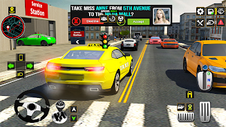 US Taxi Car Driving Games Скриншот 0