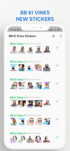 BB Ki Vines Stickers Capture d'écran 0