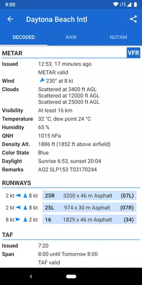 Avia Weather - METAR & TAF Captura de tela 1