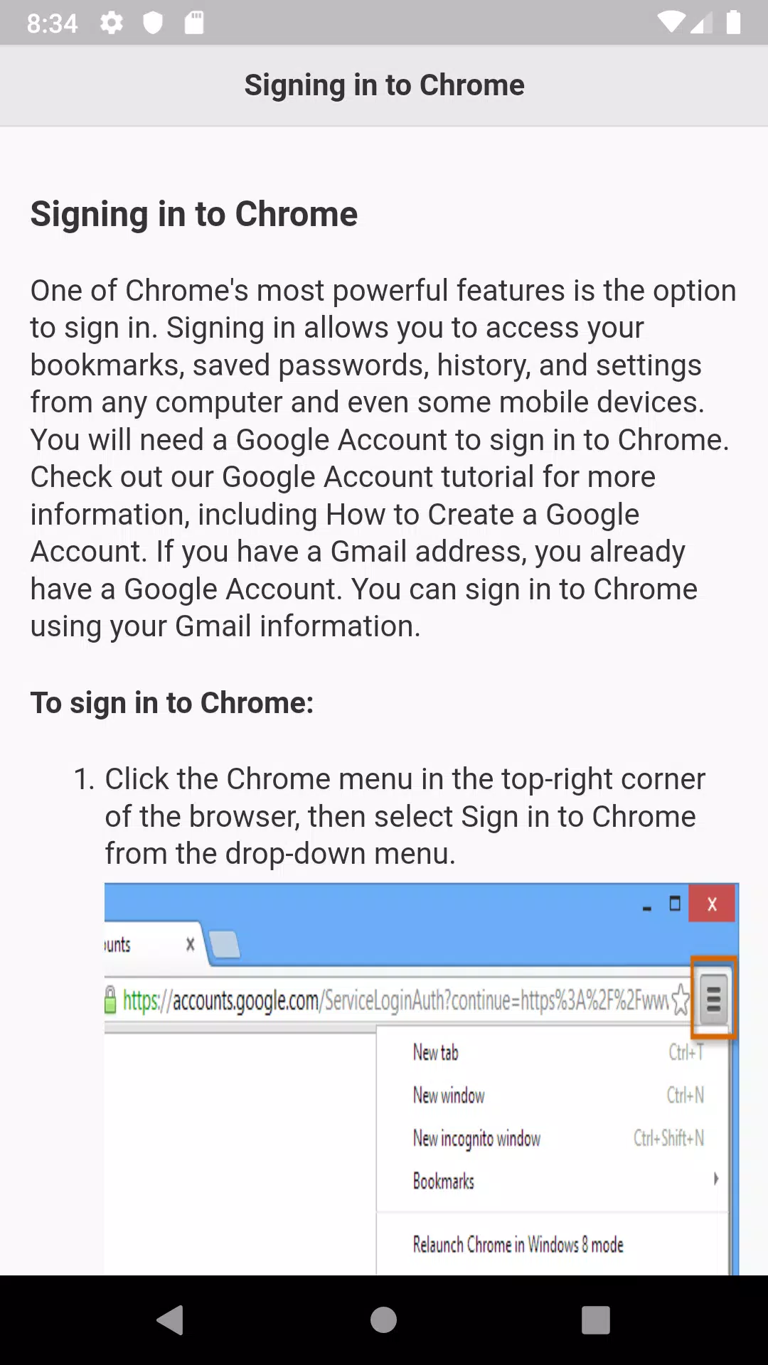 Tutorials for Web Browser Capture d'écran 2