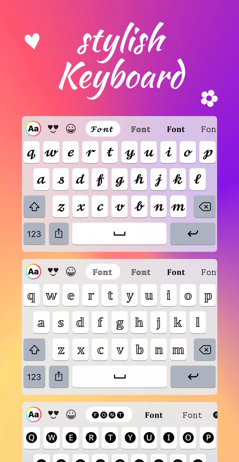 Fonts Keyboard Themes & Emoji স্ক্রিনশট 2