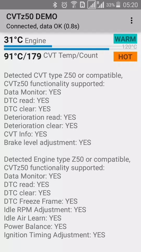 CVTz50 DEMO Schermafbeelding 1