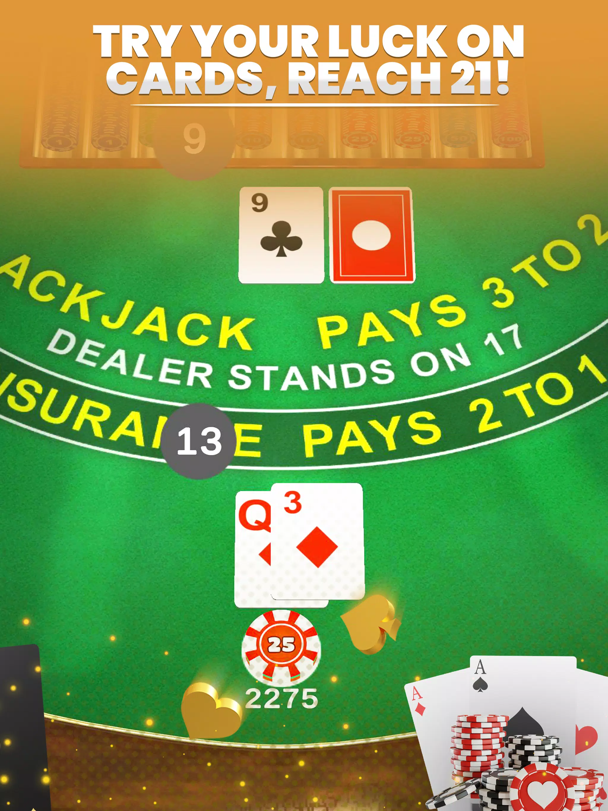 Mega Blackjack - 3D Casino MOD 스크린샷 0