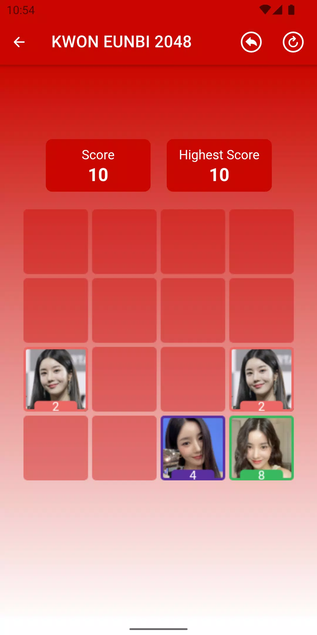 KWON EUNBI 2048 Game Tangkapan skrin 2