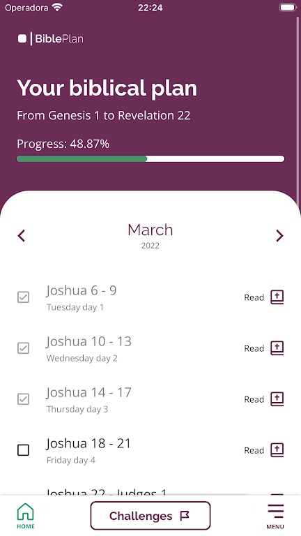 Customized Biblical Plan Capture d'écran 1