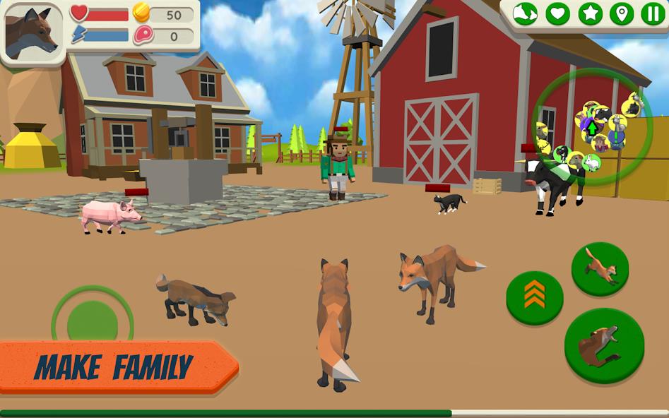 Fox Family - Animal Simulator Mod Captura de tela 1