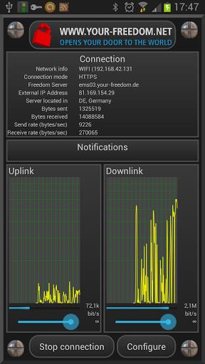 Cliente VPN Your Freedom Captura de tela 2