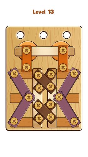 Nuts & Bolts Wood Screw Puzzle Screenshot 2