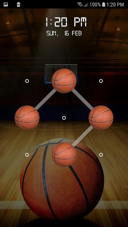 Basketball Screen Lock Pattern Screenshot 2