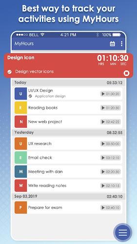 MyHours : Track Your Hours, Ti Capture d'écran 1