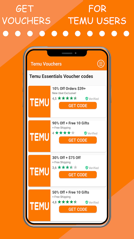 Temu Vouchers Ekran Görüntüsü 1