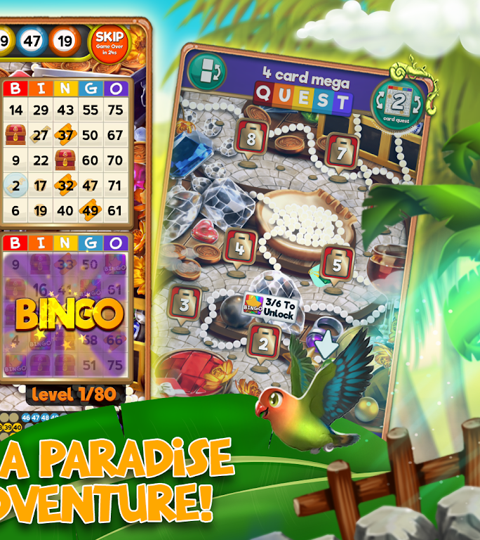 Bingo Treasure Quest - Paradise Island Riches ภาพหน้าจอ 1