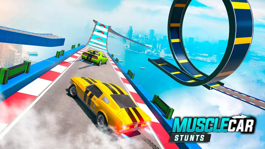 Muscle Car Stunts - Ramp Car Schermafbeelding 2