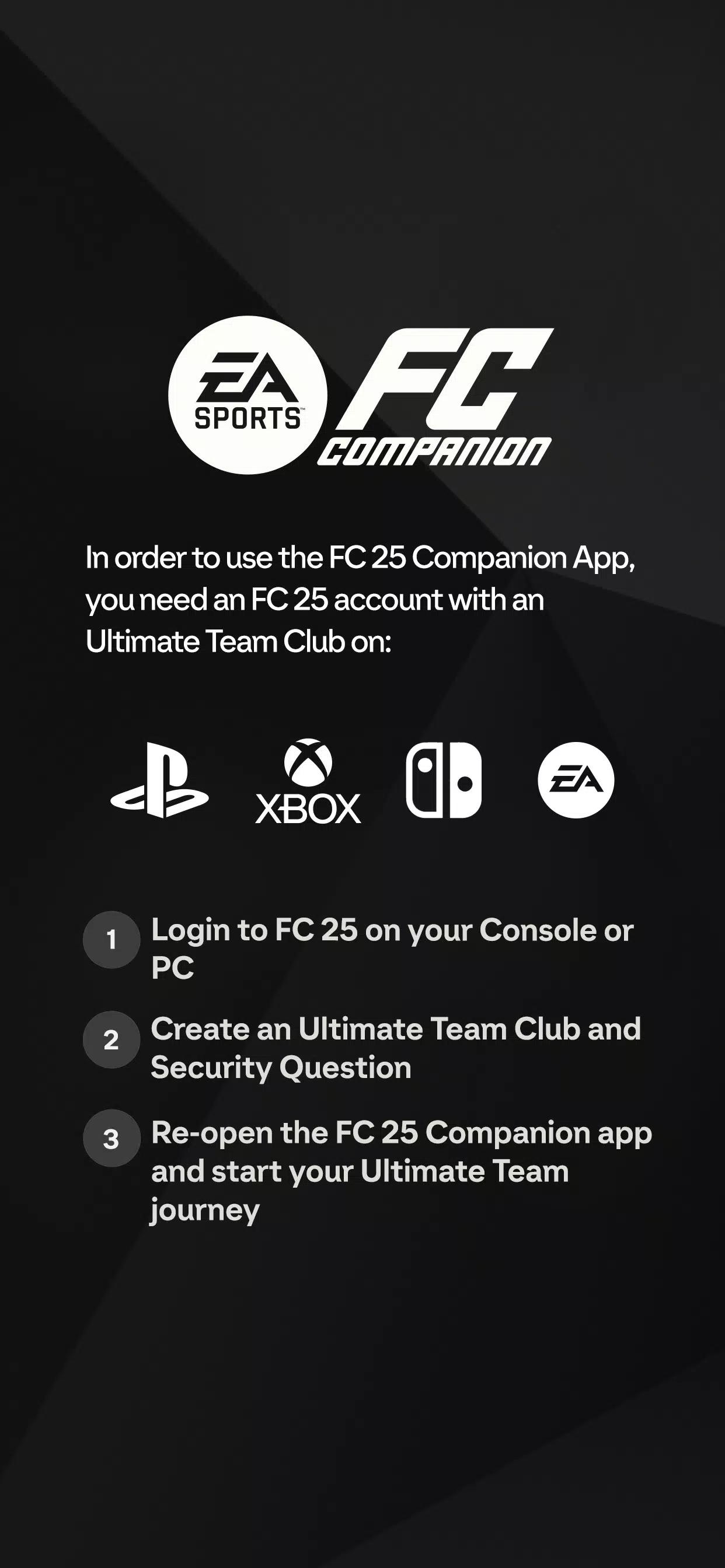 EA SPORTS FC™ 25 Companion Ekran Görüntüsü 0