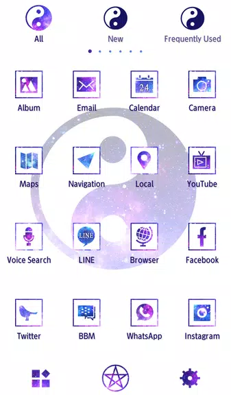 Galaxy Yin-yang Theme Capture d'écran 2