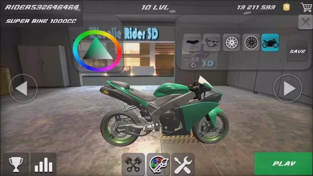 Wheelie Bike 3D game Ảnh chụp màn hình 1