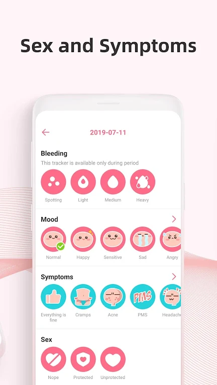 PinkBird Period Tracker Screenshot 2