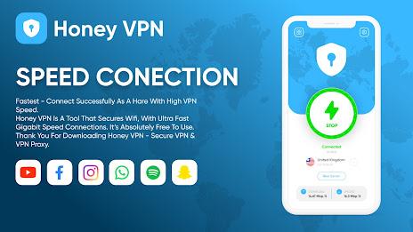 Honey VPN - Fast & Secure Tangkapan skrin 1