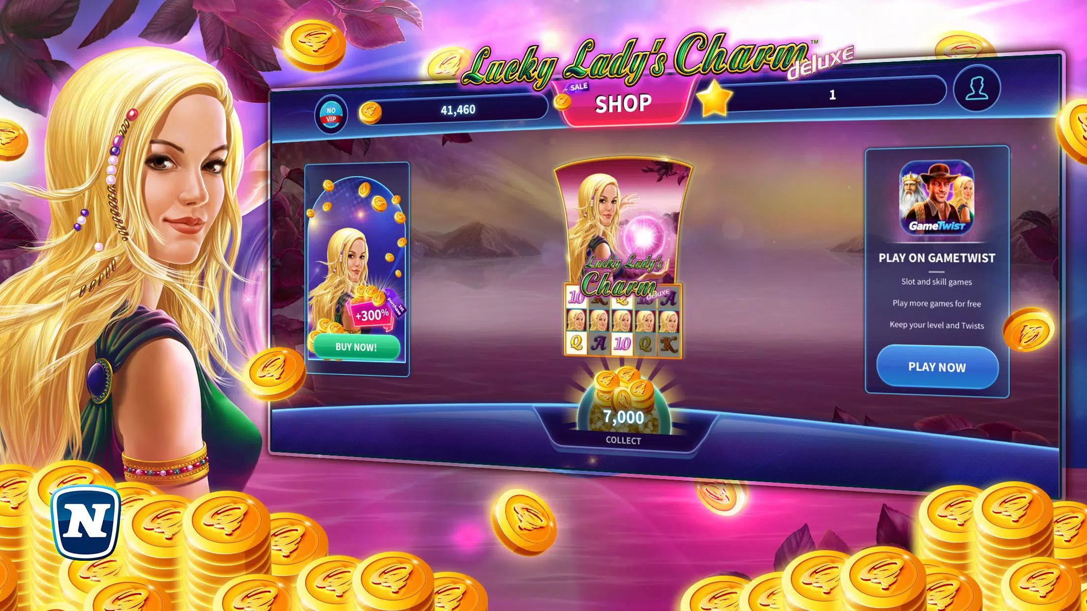 Lucky Lady's Charm Deluxe Slot Captura de pantalla 1