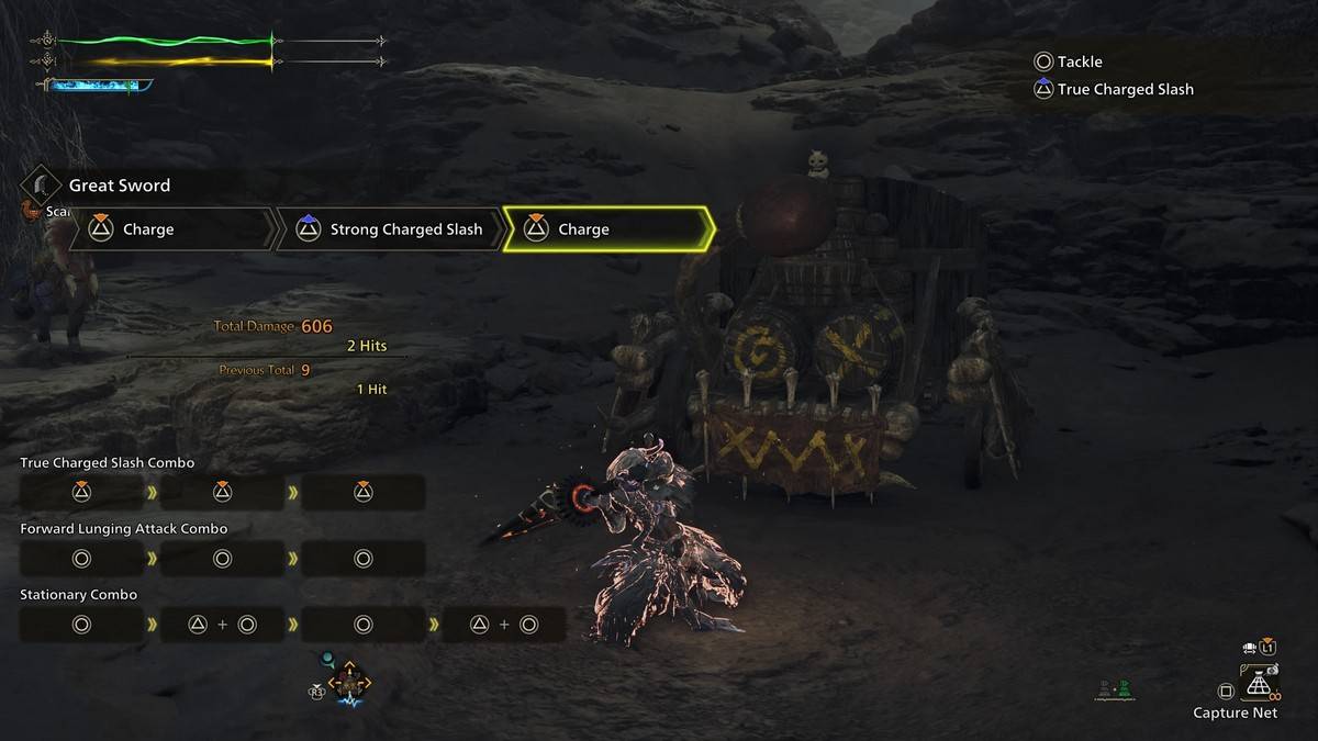 Great Sword combo flowchart