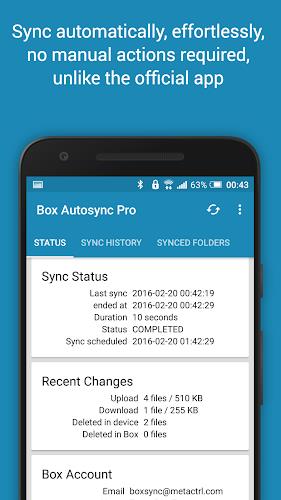 Autosync for Box - BoxSync ဖန်သားပြင်ဓာတ်ပုံ 1